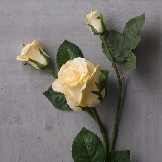 White Faux Real Rose Stem by Ashland®